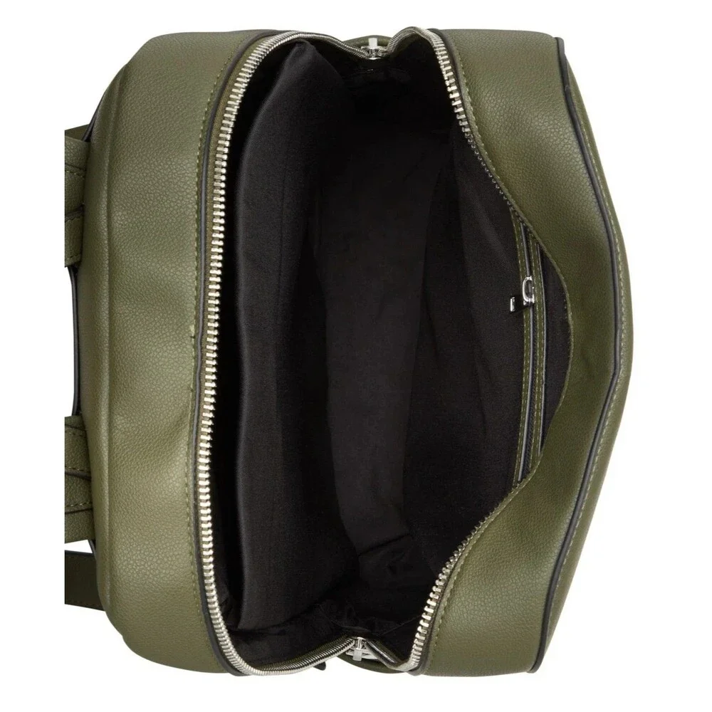 ALFANI Backpack Olive Green Faux Leather Workwear Travel Business School $99